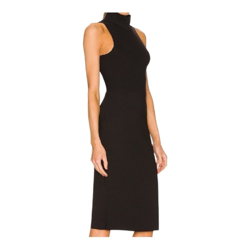 Commando Black Sleeveless Mock-Neck Midi Bodycon Dress - Picture 7 of 15